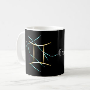 Tasse à café de la constellation du zodiaque Gémea