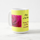 Tasse à café de la mère de la mariée Fleurs de ros (Devant gauche)