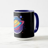 Tasse à café de la planète Saturne – Design cosmiq (Devant droit)