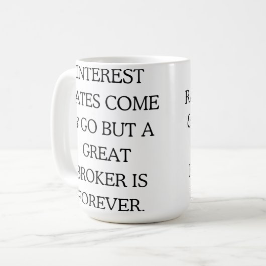 Tasse à café de l'expert en hypothèques (Devant gauche)