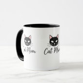 Tasse à café de maman de chat fière Cadeau de mama (Devant gauche)