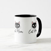 Tasse à café de maman de chat fière Cadeau de mama (Devant droit)
