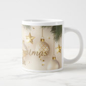 Tasse à café de Noël avec des boules d'or (Droite)