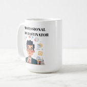 Tasse à café de procrastinateur professionnel (Devant gauche)