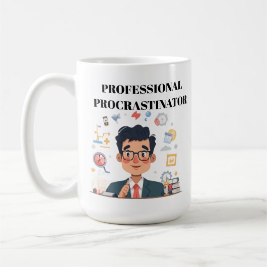 Tasse à café de procrastinateur professionnel (Gauche)