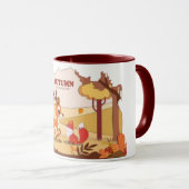 Tasse à café de rennes de dessin (Devant droit)