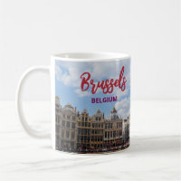 Tasse à café décorée de Bruxelles Belgique Souveni