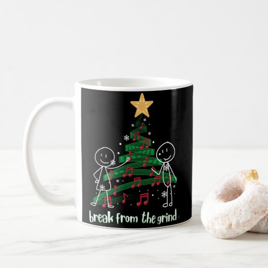 Tasse à café Décorez l'arbre de Noël (Avec donut)