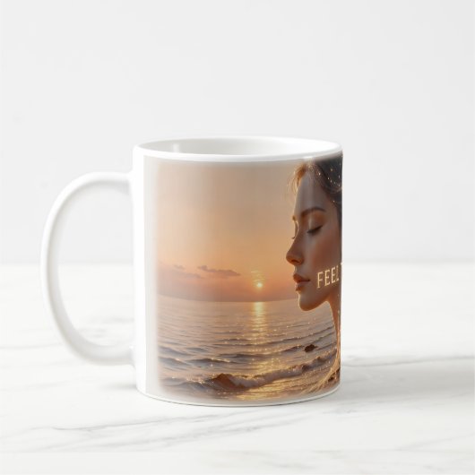 Tasse à café Déesse de l'heure dorée Feel the Gold (Gauche)