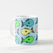 Tasse à café design à base de poisson tropical (Devant gauche)