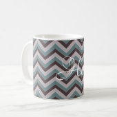 Tasse à café design Chevron personnalisable (Devant gauche)