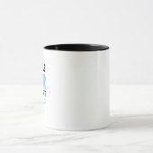 Tasse à café design lettre bleu mignon (Centre)