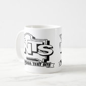 Tasse à café design Retro Nevada Test Site (Devant gauche)