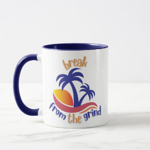 Tasse à café Deux Palmiers Bleus