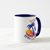 Tasse à café Deux Palmiers Bleus (Devant droit)