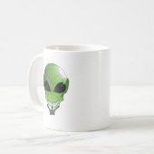 Tasse à café d'extraterrestre vert (Devant gauche)