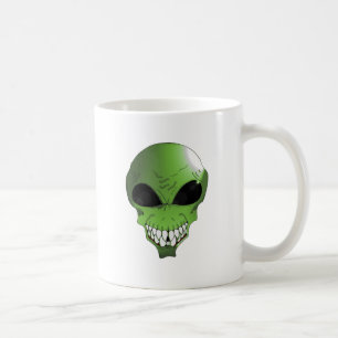 Tasse à café d'extraterrestre vert