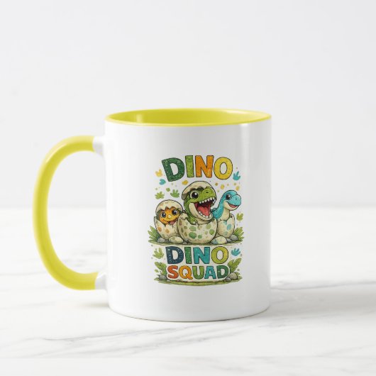 Tasse à café Dino Squad Bébé Dinosaure Mignon (Gauche)