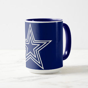 Tasse à café Double Étoile Bleu Marine Minimaliste