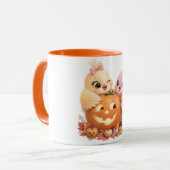 Tasse à café Douces oiseaux d'Halloween (Devant gauche)