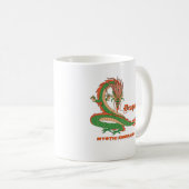 Tasse à café Dragon Emeraude Mystique – Créature F (Devant droit)