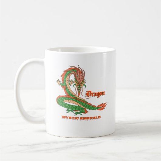 Tasse à café Dragon Emeraude Mystique – Créature F (Gauche)