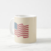 Tasse à café Drapeau Américain Classique (Devant gauche)