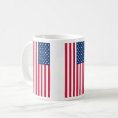 Tasse à café Drapeau Américain Patriotique Cadeau (Devant gauche)