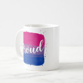 Tasse à café Drapeau de fierté bisexuelle (Devant gauche)