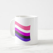 Tasse à café Drapeau de Fierté Genderfluid (Devant gauche)