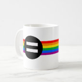 Tasse à café Drapeau des Droits des Gays (Devant gauche)