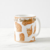 Tasse à café drôle avec chat roux (Devant droit)