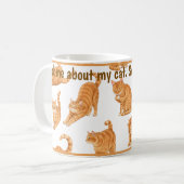 Tasse à café drôle avec chat roux (Devant gauche)