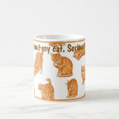 Tasse à café drôle avec chat roux (Centre)