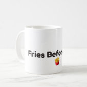 Tasse à café drôle avec Frites avant les mecs (Devant gauche)