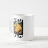 Tasse à café drôle avec TacoChat écrit à l'envers (Devant gauche)