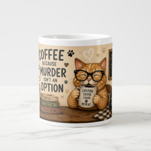 Tasse à café drôle avec un chat