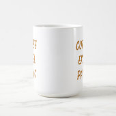 Tasse à café drôle "Café, Excel, Panique, Répéter" (Centre)