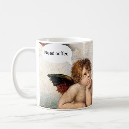 Tasse à café drôle d'anges de la Renaissance (Gauche)