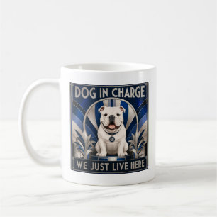 Tasse à café Drôle de Bouledogue qui Dirige la Mai