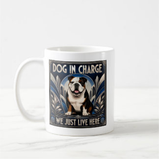 Tasse à café Drôle de Bouledogue qui Dirige la Mai