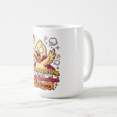 Tasse à café drôle de canard dramatique (Devant droit)