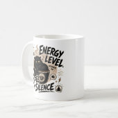 Tasse à café drôle de chat noir pour les introvert (Devant gauche)