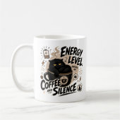 Tasse à café drôle de chat noir pour les introvert (Gauche)