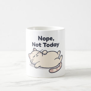 Tasse à café drôle de chat paresseux - Cadeau