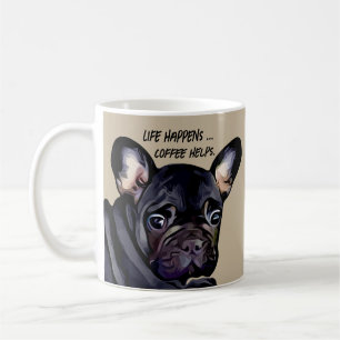 Tasse à café drôle de chien Bouledogue français Li