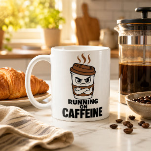 Tasse à café drôle de course à la caféine Sarcasti