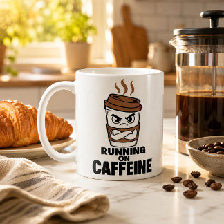 Tasse à café drôle de course à la caféine Sarcasti