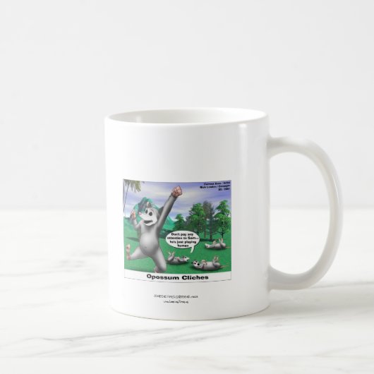 Tasse à café drôle de dessin animé de possums fais (Droite)