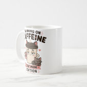Tasse à café drôle de maman de chat Caffeine Funny (Devant gauche)